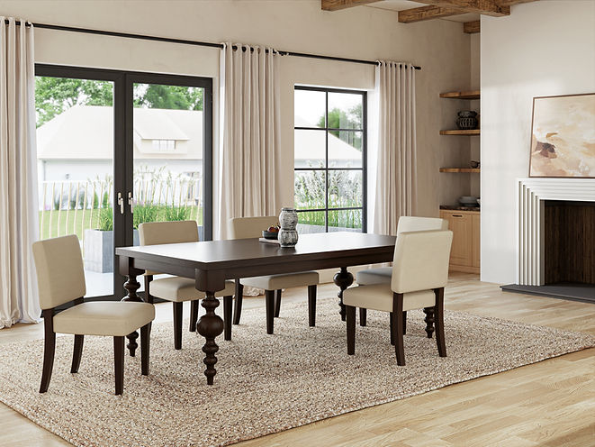 The Arcadia | Turned Leg Oak Dining Table