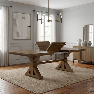 The Viking | Oak Trestle Dining Table (Extendable)