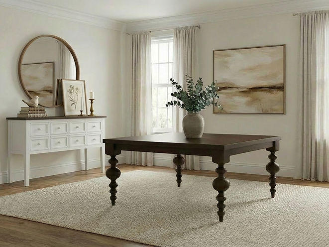 The Arcadia | Turned Leg Oak Dining Table (Square)