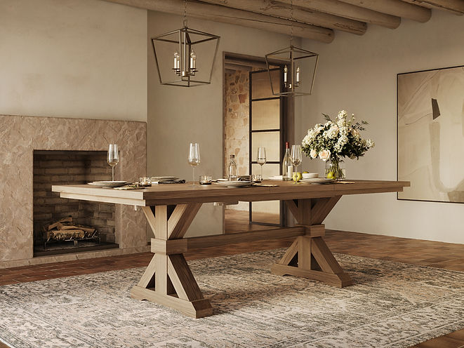 The Viking | Oak Trestle Dining Table