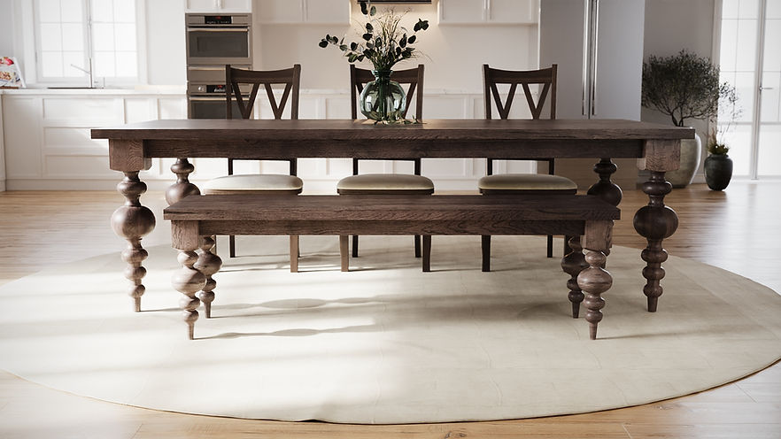 The Arcadia | Turned Leg Bench