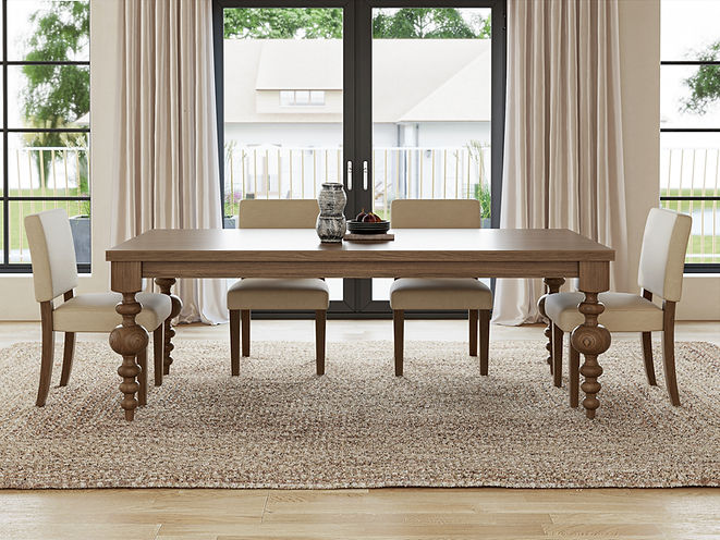 The Arcadia | Turned Leg Oak Dining Table