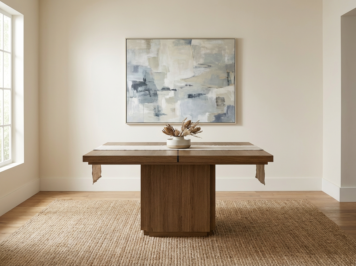 The Scholar | Modern Square Pedestal Dining Table