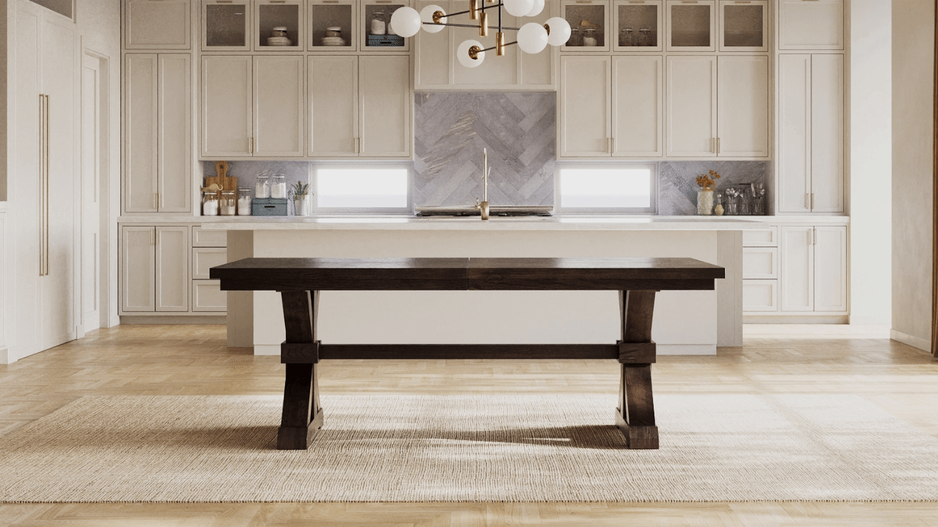 The Viking | Oak Trestle Dining Table (Extendable)