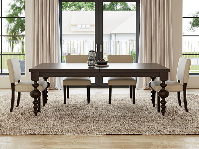 The Arcadia | Turned Leg Oak Dining Table (Extendable)