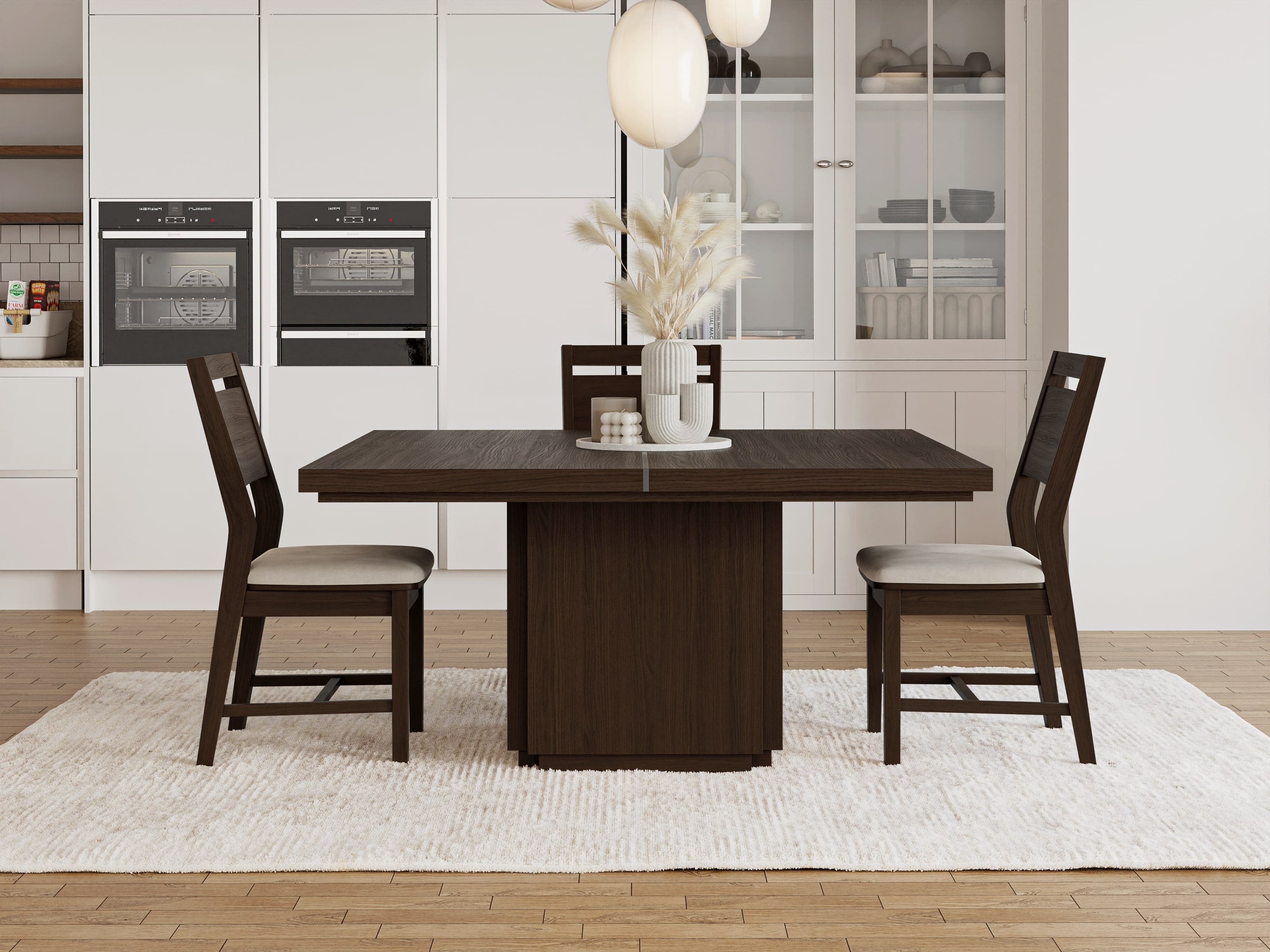The Scholar | Modern Square Pedestal Dining Table