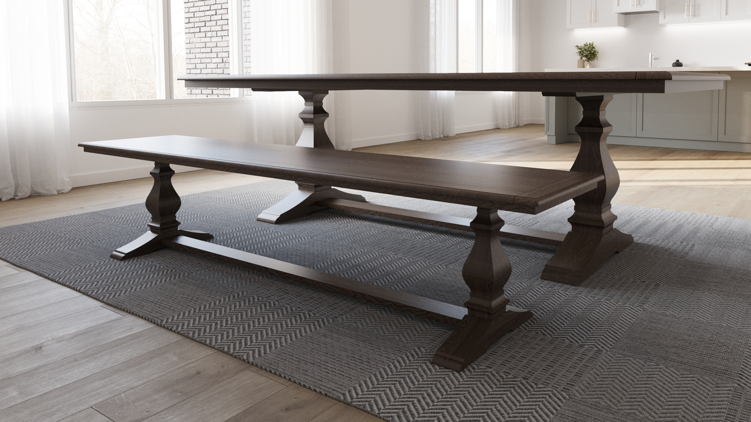 The Kensington | Oak Heirloom Bench