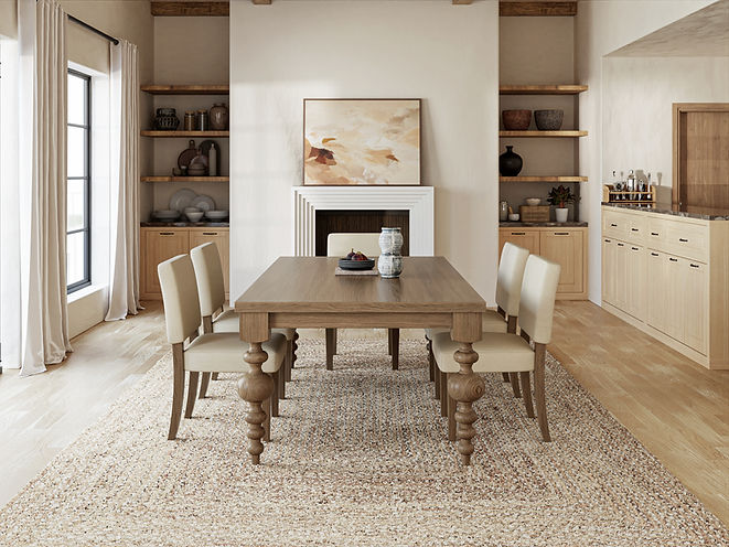 The Arcadia | Turned Leg Oak Dining Table