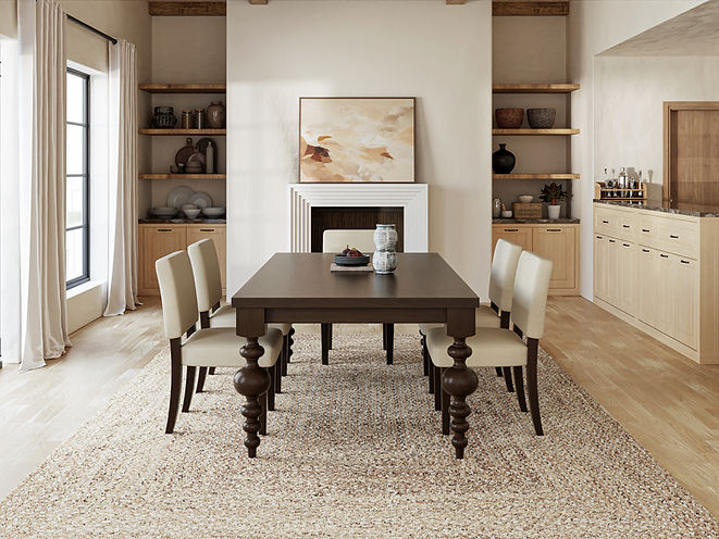 The Arcadia | Turned Leg Oak Dining Table