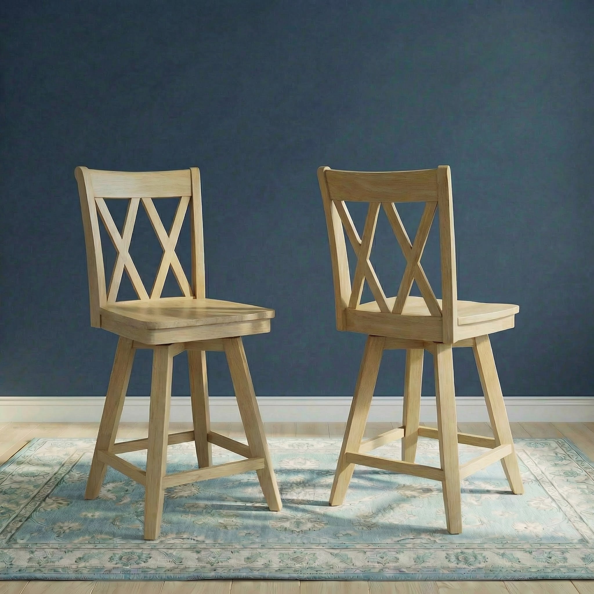 Brentwood | Double-X Counter-Height Swivel Stool