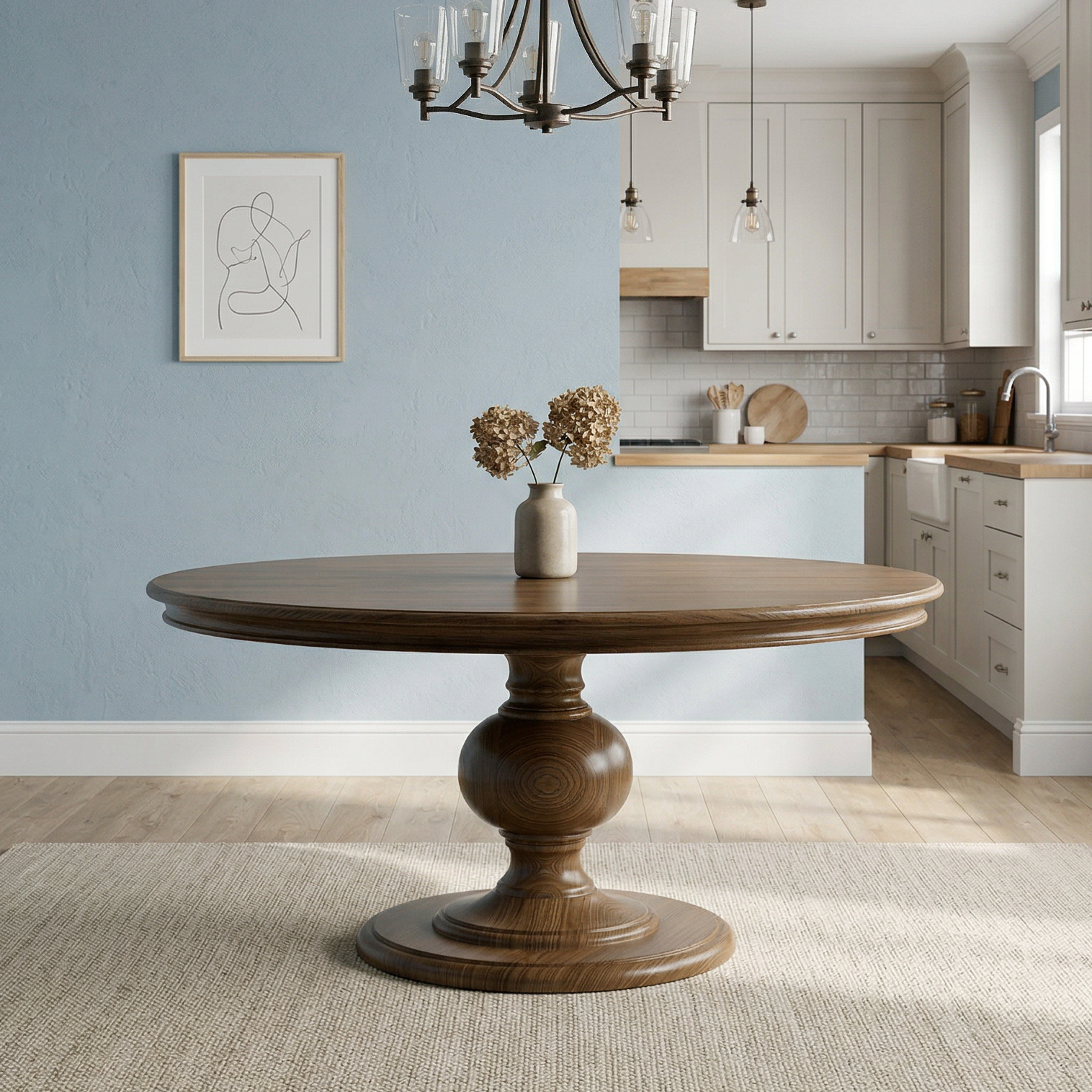 The Florence | Round Pedestal Dining Table