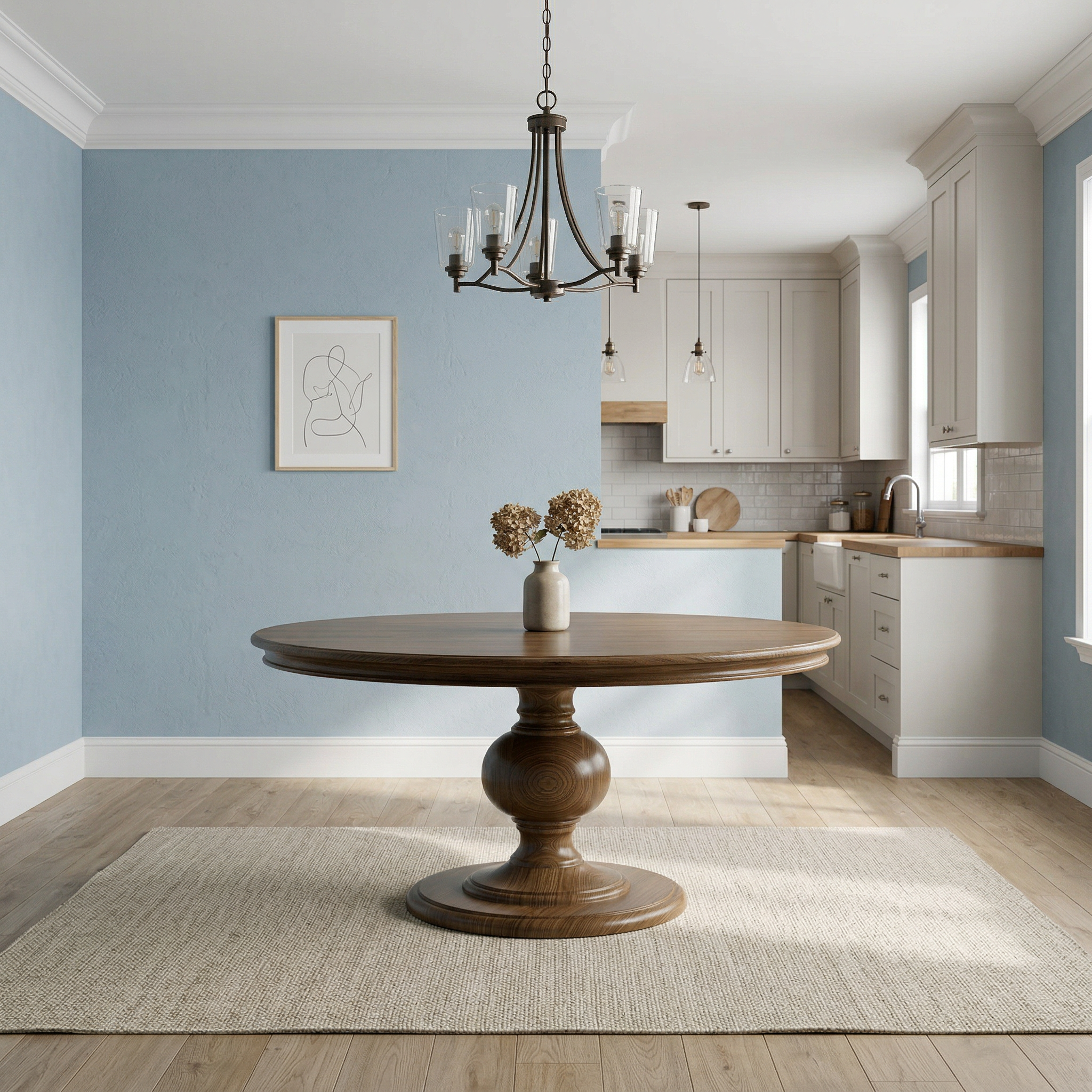 The Florence | Round Pedestal Dining Table