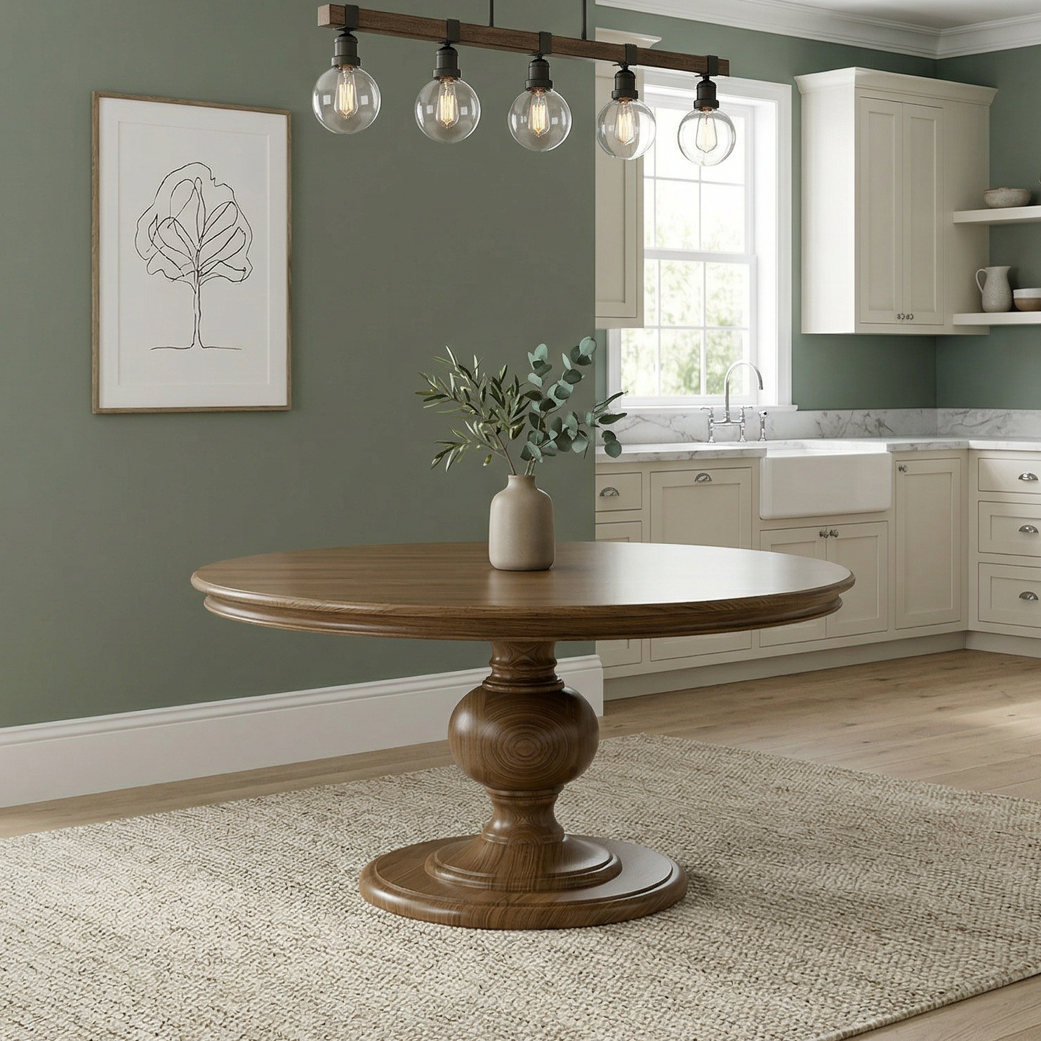 The Florence | Round Pedestal Dining Table