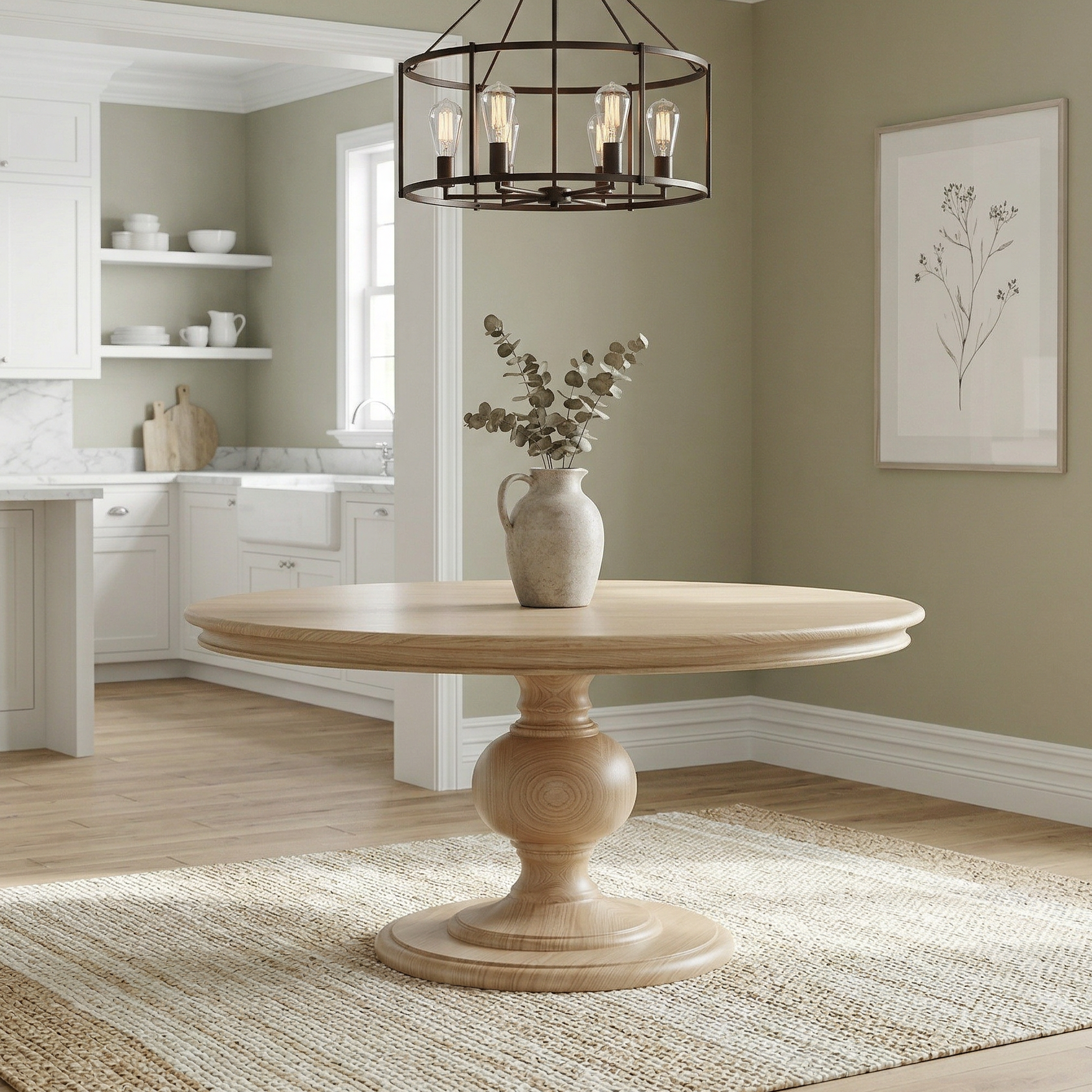 The Florence | Round Pedestal Dining Table