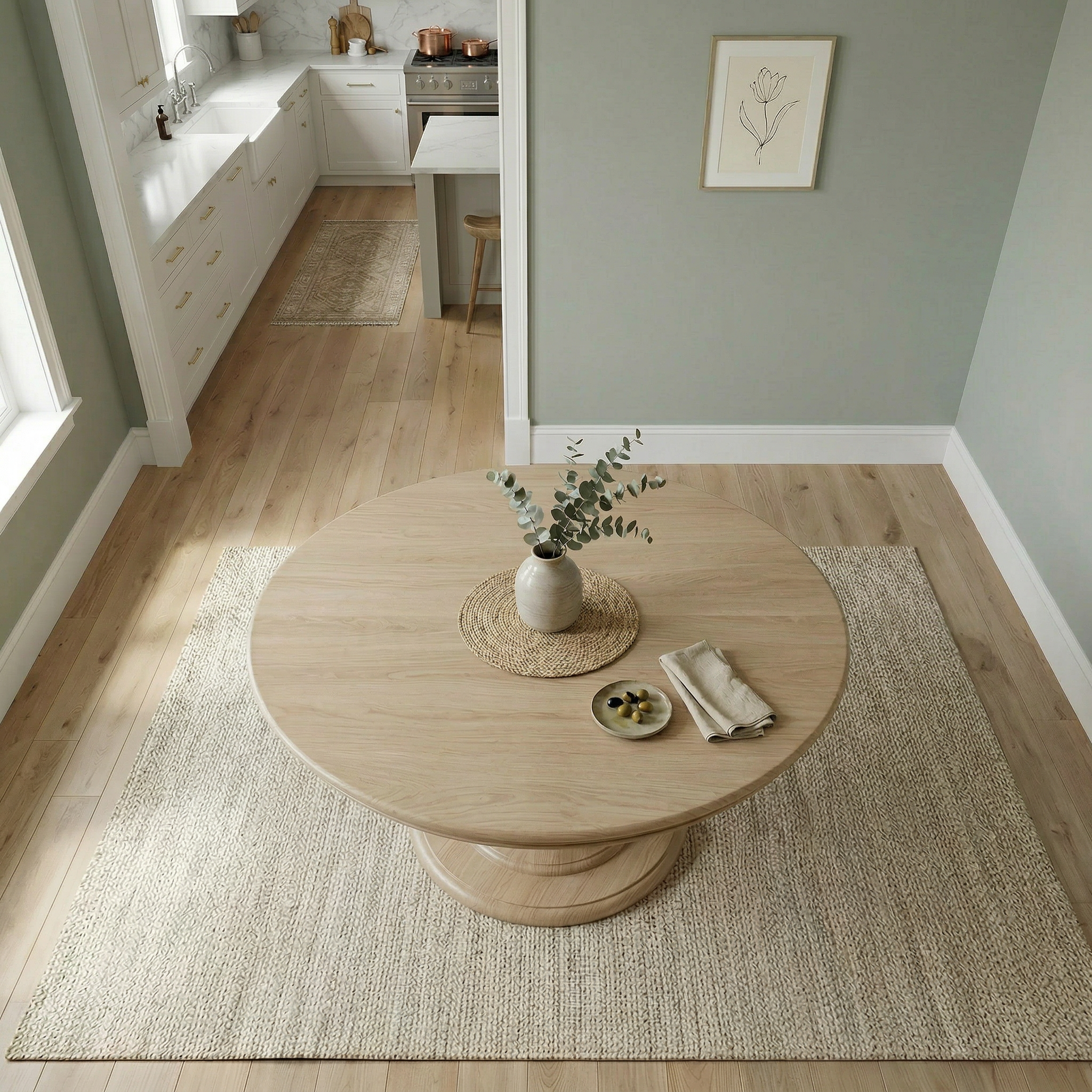 The Florence | Round Pedestal Dining Table