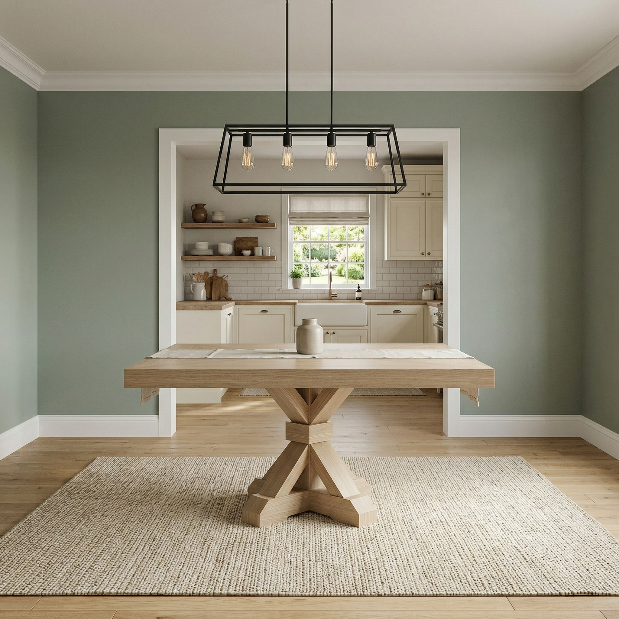 The Viking | Square Oak Pedestal Table