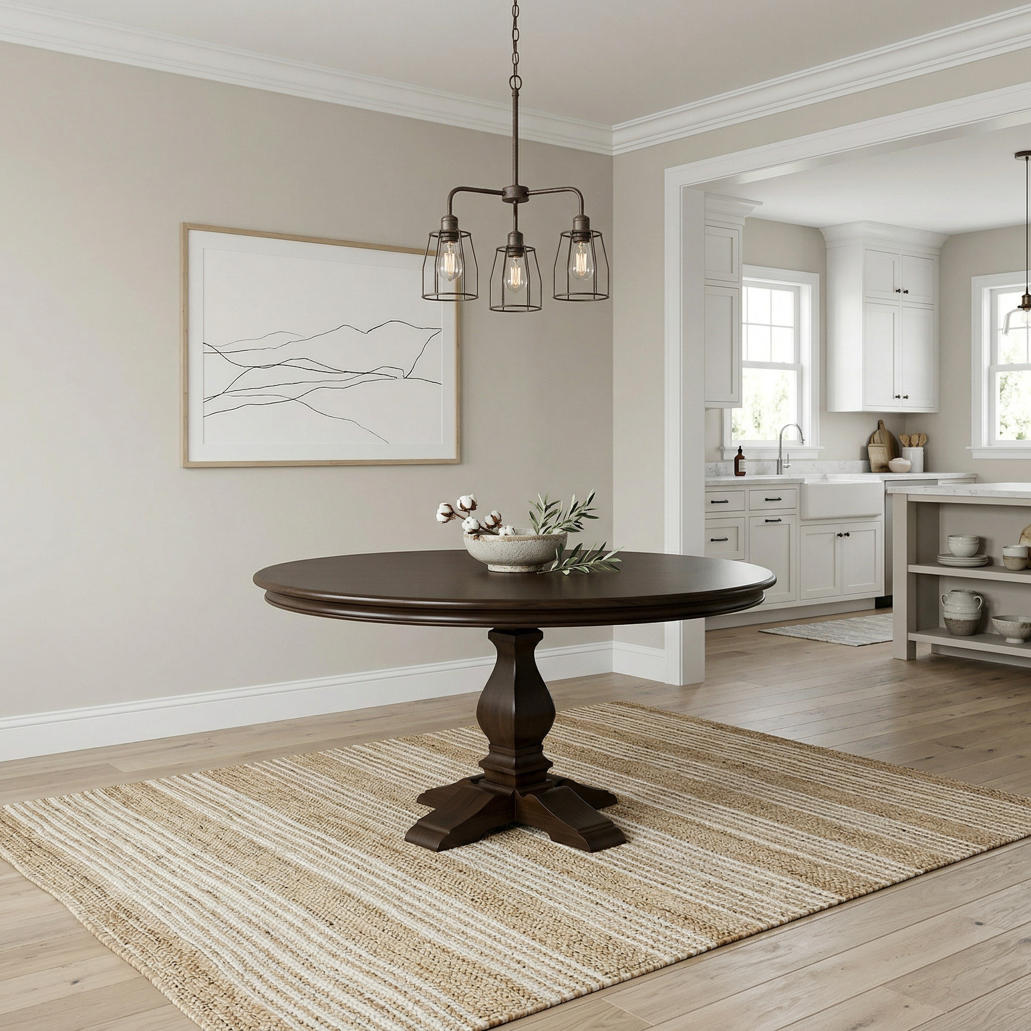The Kensington | Round Pedestal Dining Table