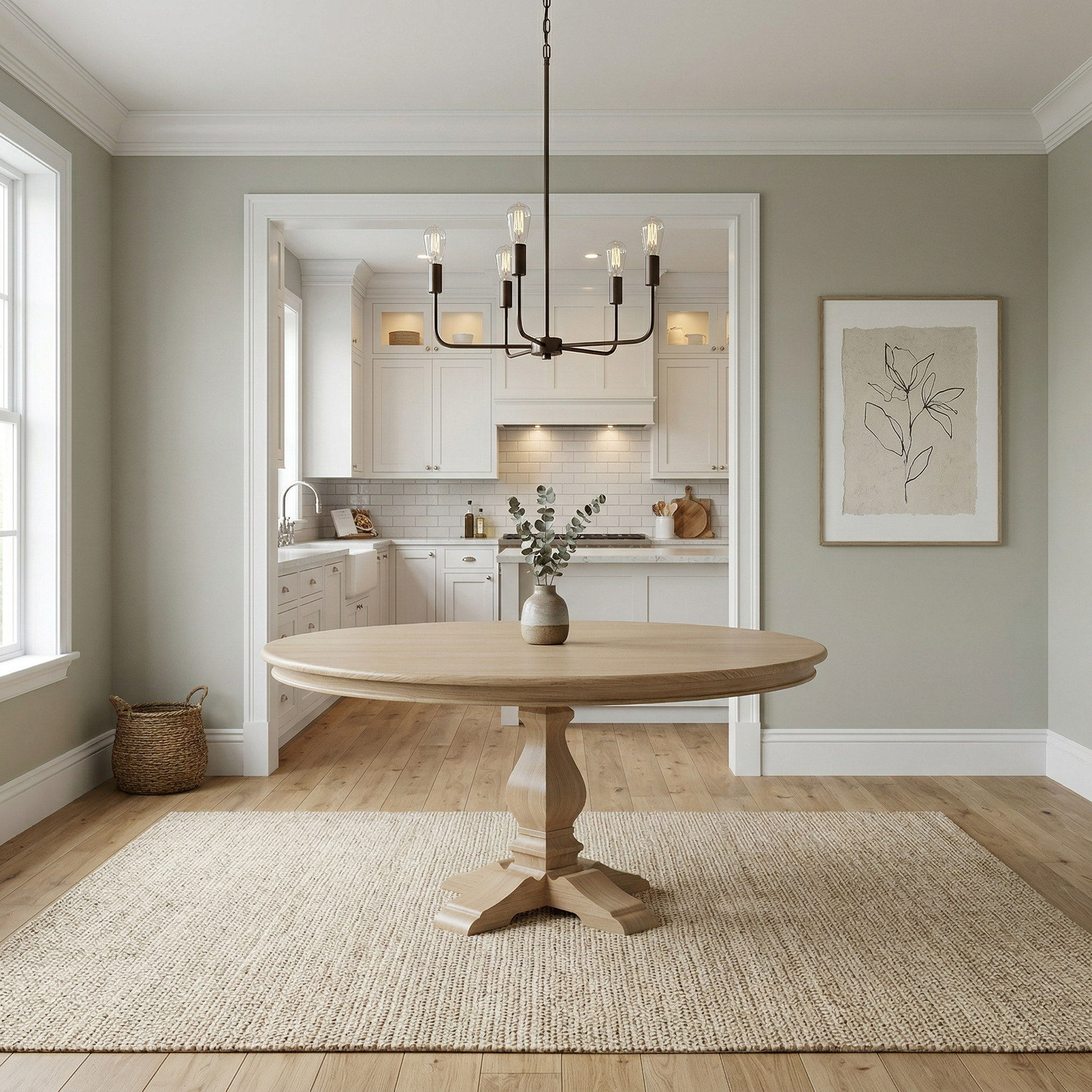 The Kensington | Round Pedestal Dining Table