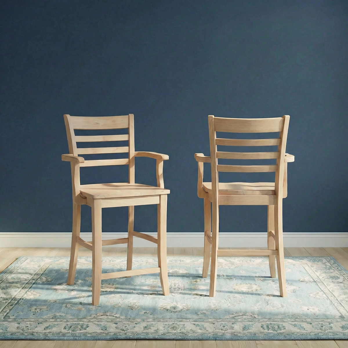 Roma | Hardwood Counter-Height Arm Stool S-3102AB