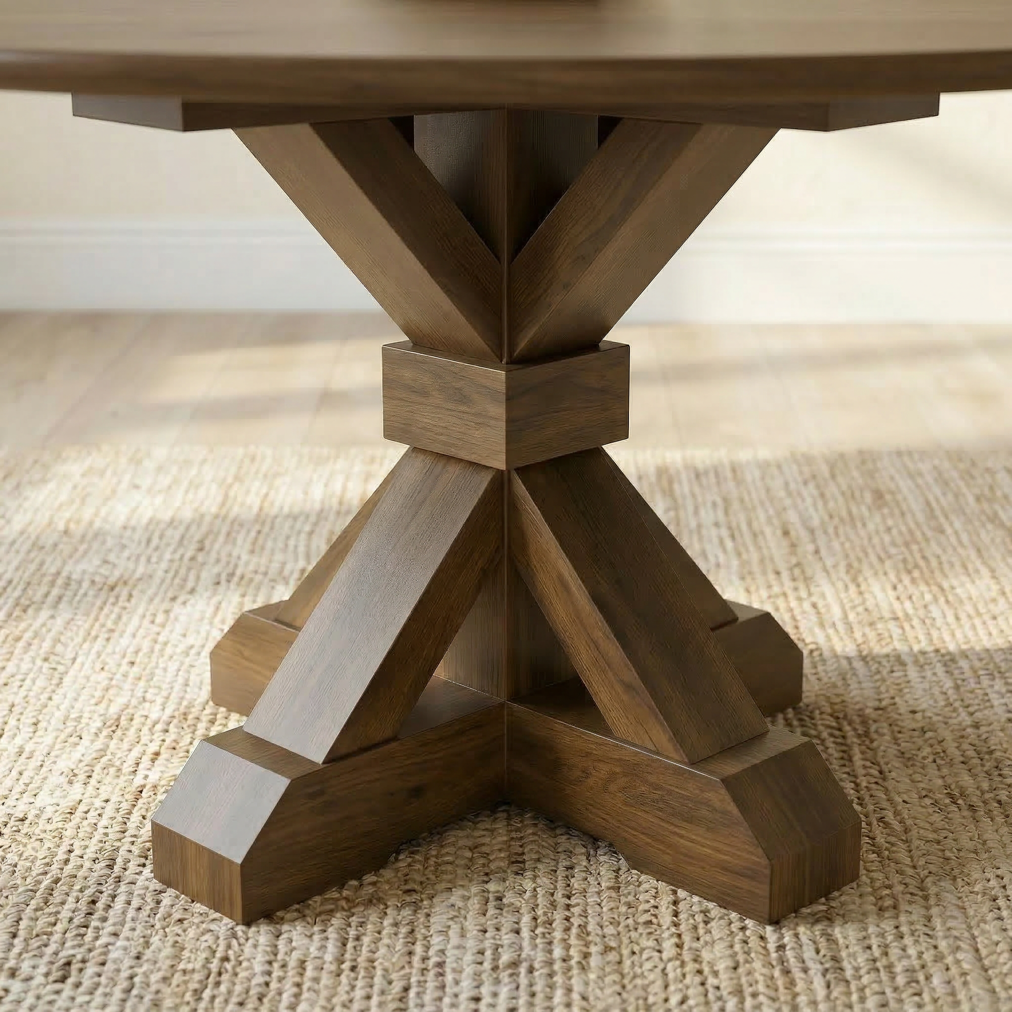 The Viking | Round Oak Pedestal Table