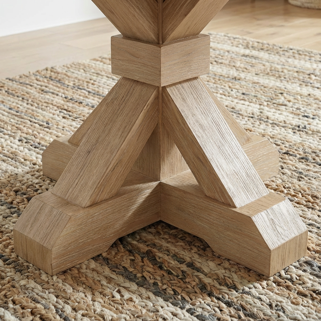 The Viking | Square Oak Pedestal Table