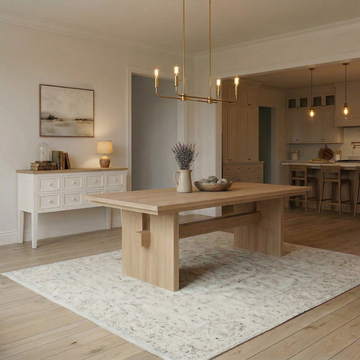 The Orion | Modern Trestle Dining Table (Extendable)