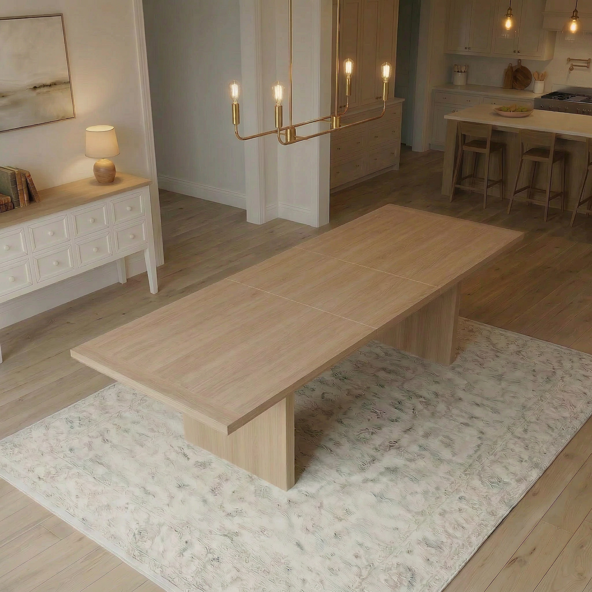 The Orion | Modern Trestle Dining Table (Extendable)