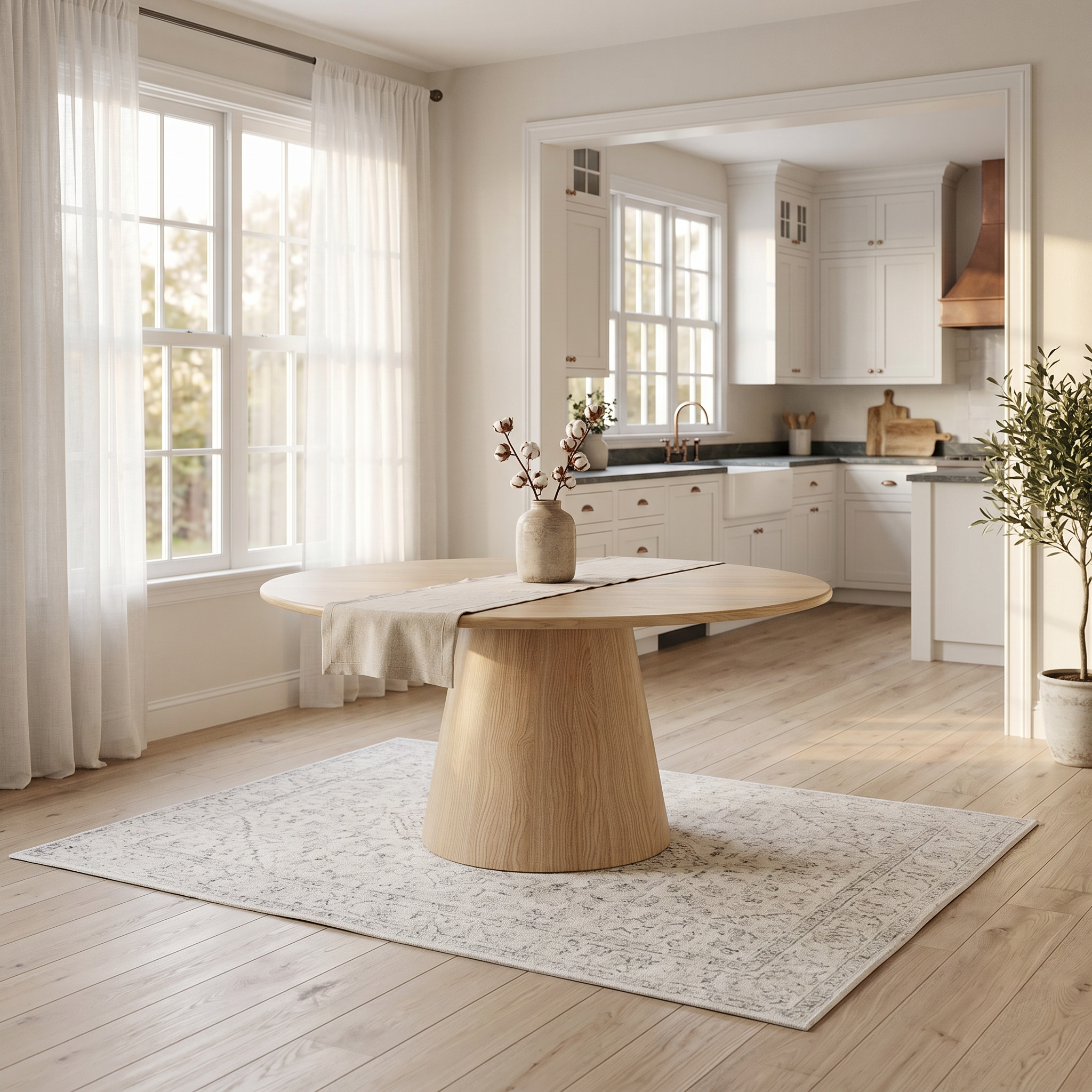 The Harper | Round Pedestal Table