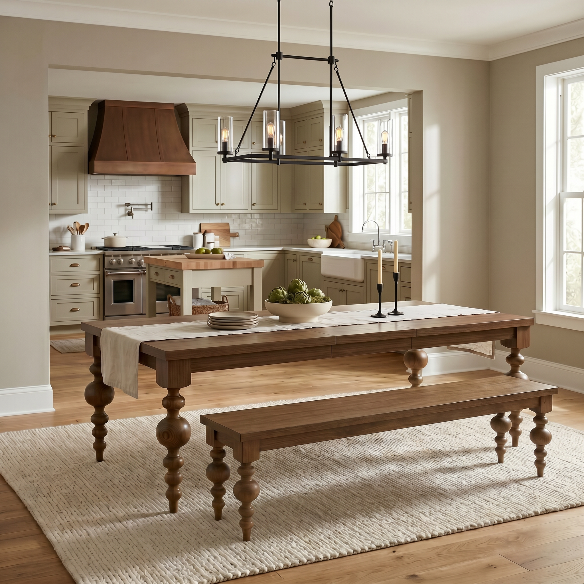 The Arcadia | Turned Leg Bench