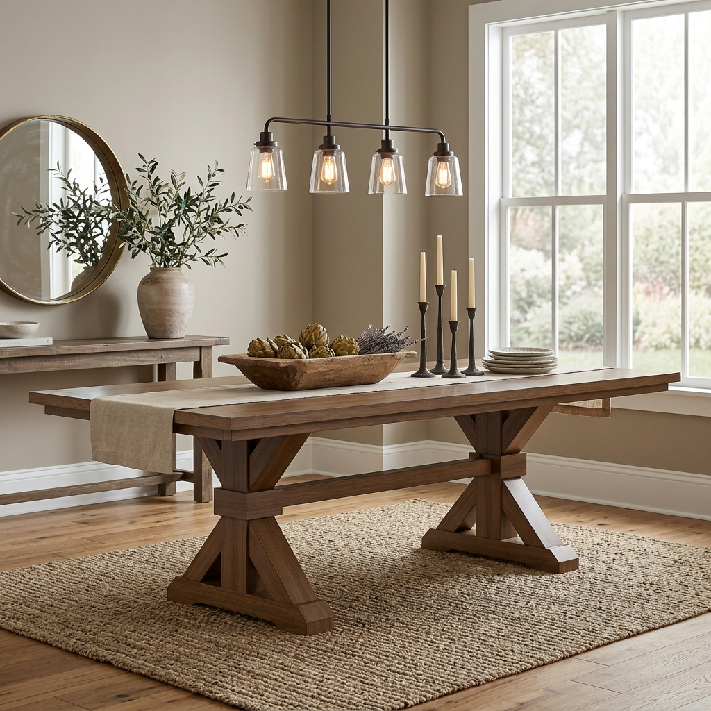 The Viking | Oak Trestle Dining Table
