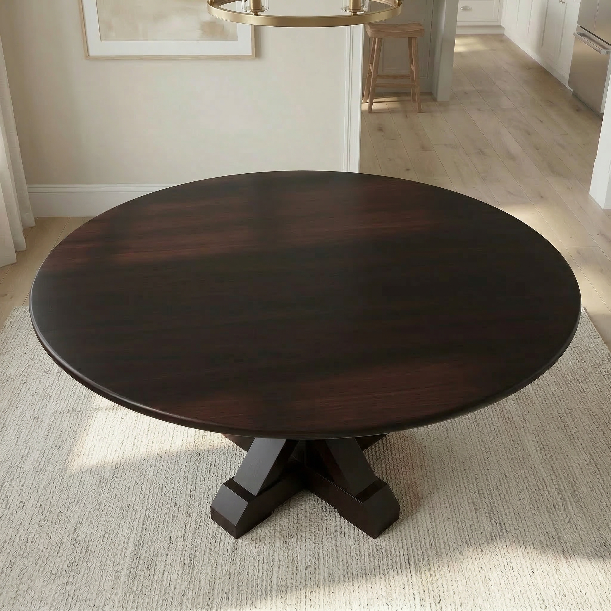 The Viking | Round Oak Pedestal Table